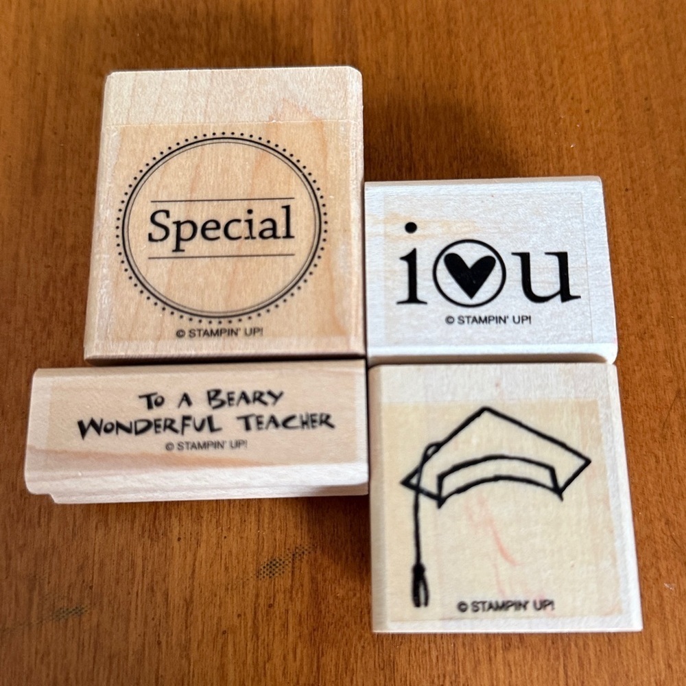 Stampin' Up! Wooden Stamp Set 4 Graduation Special Teacher